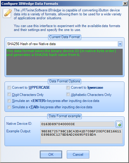 IBWedge Agent - Data Formats Details